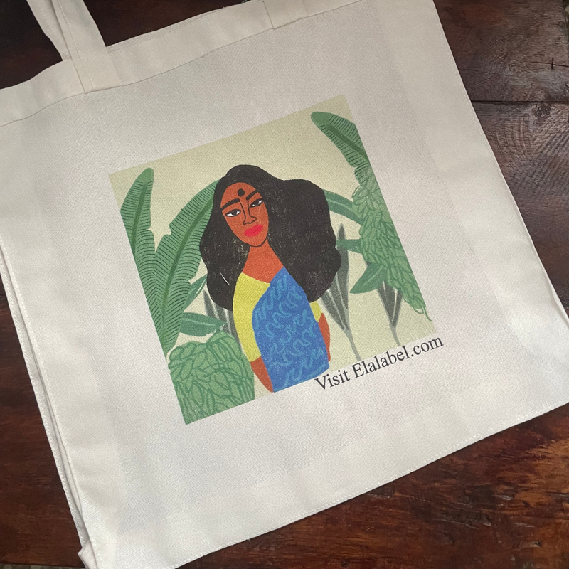 Illustrated Lady Tote Bag