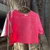 Mira Crop Top and Saree Blouse in Pink handloom silk blend