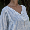Nargis Panelled Tunic in Blockprinted Mulmul Cotton