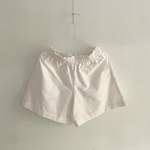 Anaya Handloom Cotton Shorts in Frosty White