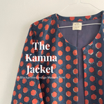 Kamna Jacket in Indigo Modern print